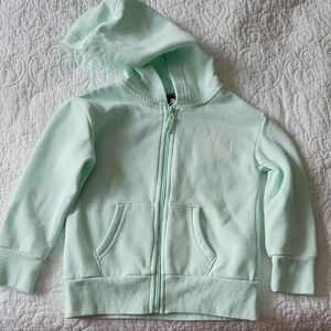 George Girls Mint Green Zip Up Hoodie- Size XS (4-5)